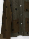 YANYAN KNITS Fall/Winter 2025: Daisy Work Jacket / V-Neck Vest / DAISY Maxi Skirt YYK-YYW25-2051-LV (Jacket)